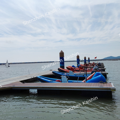 Customizable Aluminum Finger Dock Floating Pontoon With Mooring Cleats And LLDPE Floaters
