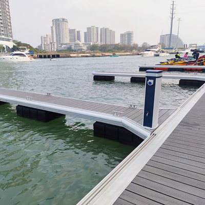 Aluminum Alloy Floating Boat Dock With Optional Accessories Marina Floating Walkway Pontoon
