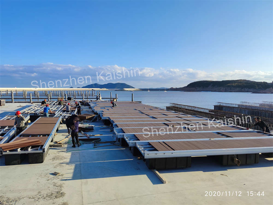 Docas flutuantes de alumínio Marina com cunho de aço inoxidável 316 para pontão flutuante marítimo