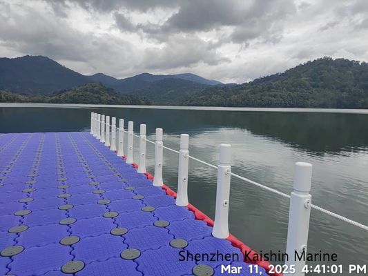 Tubos de pontão flutuantes de HDPE para docas modulares com montagem sem ferramentas estabilizada e resistente à corrosão e UV